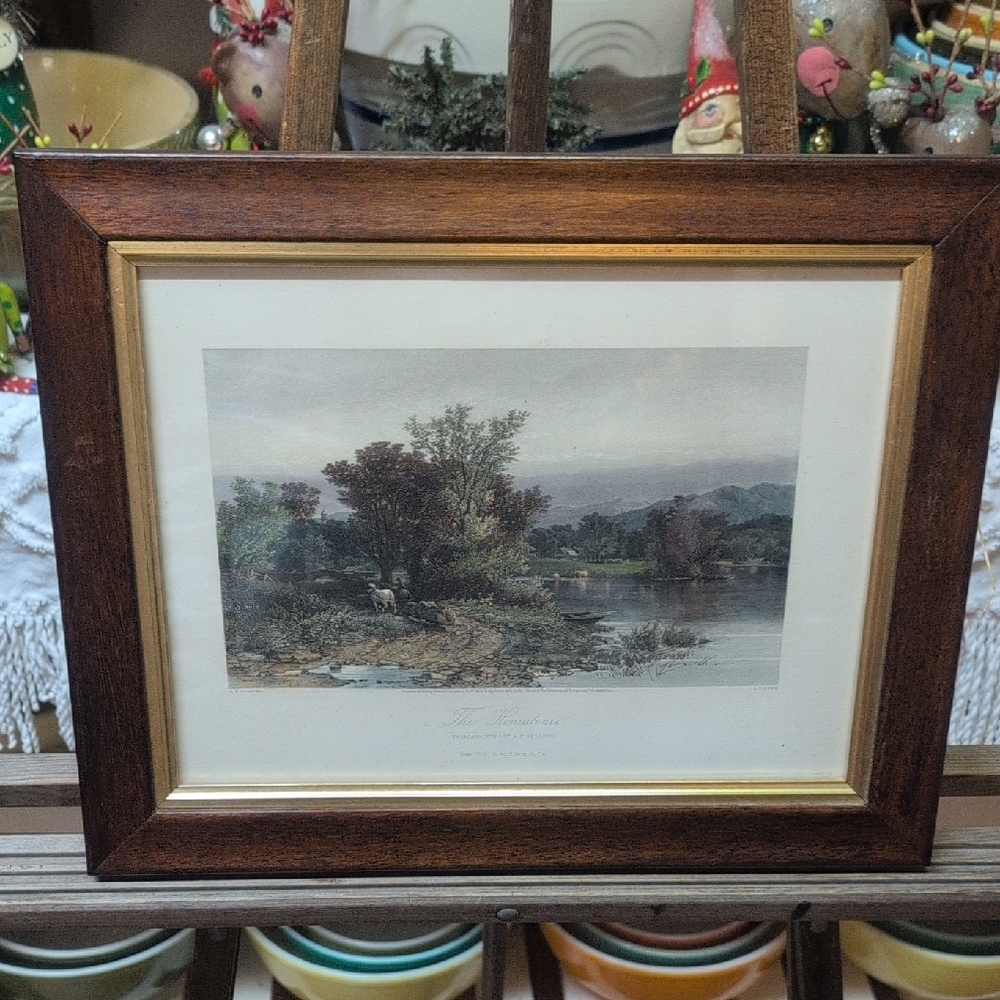 Antique Authentic Engraved Painting"1874"